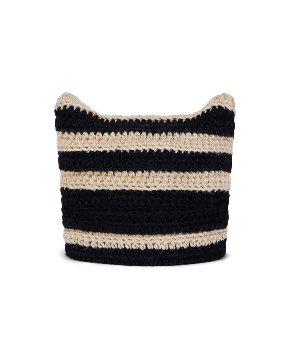 ☆RIIZE ソヒ 着用！！【VARZAR】Square Label Stripe Crochet Beanie