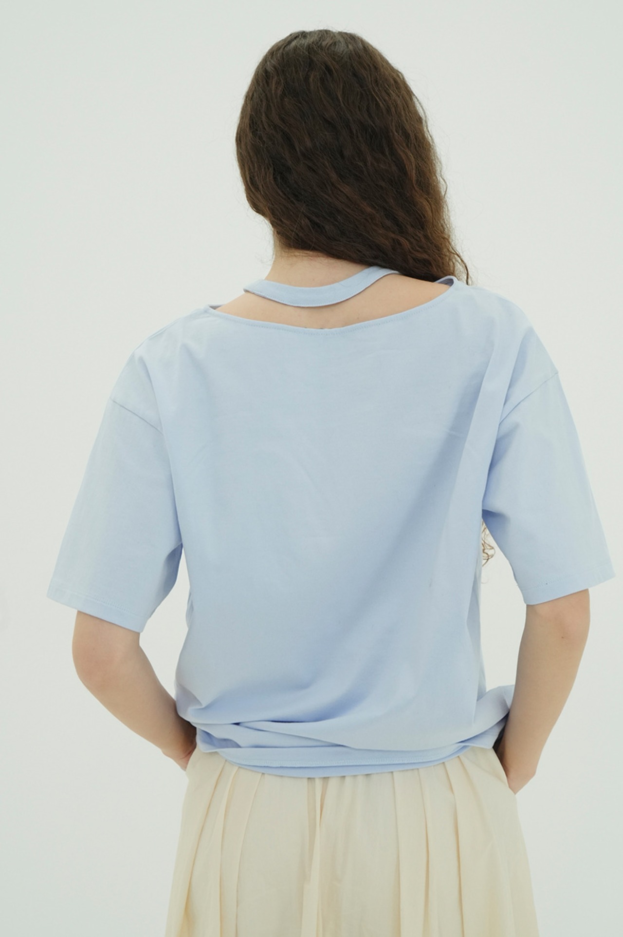 CLANE W FACE NOTCHED RIB OVER TOPS 3色展開