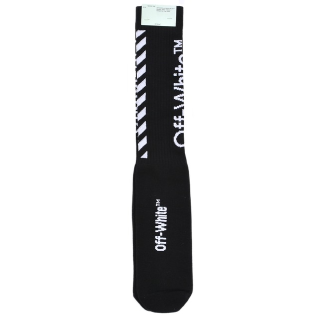 Off-White  CARRYOV DIAG MID LENGHT SOCKS  BLACKWHITE
