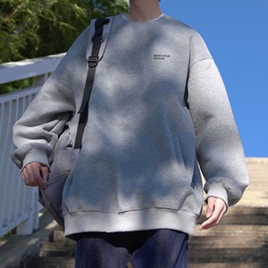 オーバーサイズ裏起毛クルーネックスウェット　1046