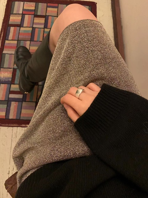 (予約) ounce / Glitter banding skirt 2color