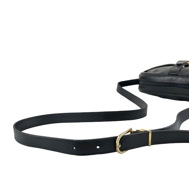 Christian Dior クリスチャン ディオール ショルダーバッグ ブラック CD レザー vintage ヴィンテージ オールド utsbka