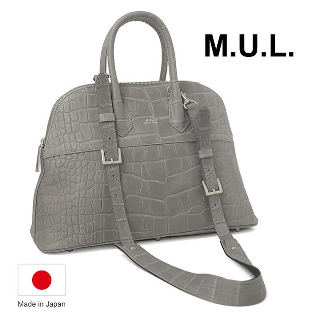 M.U.L. MUL079 round tote M ラウンドトート スクラッチ型押し 