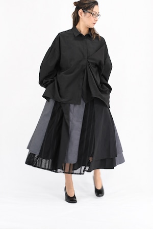 【Parc.1】Lace layered flare skirt(102-116331)