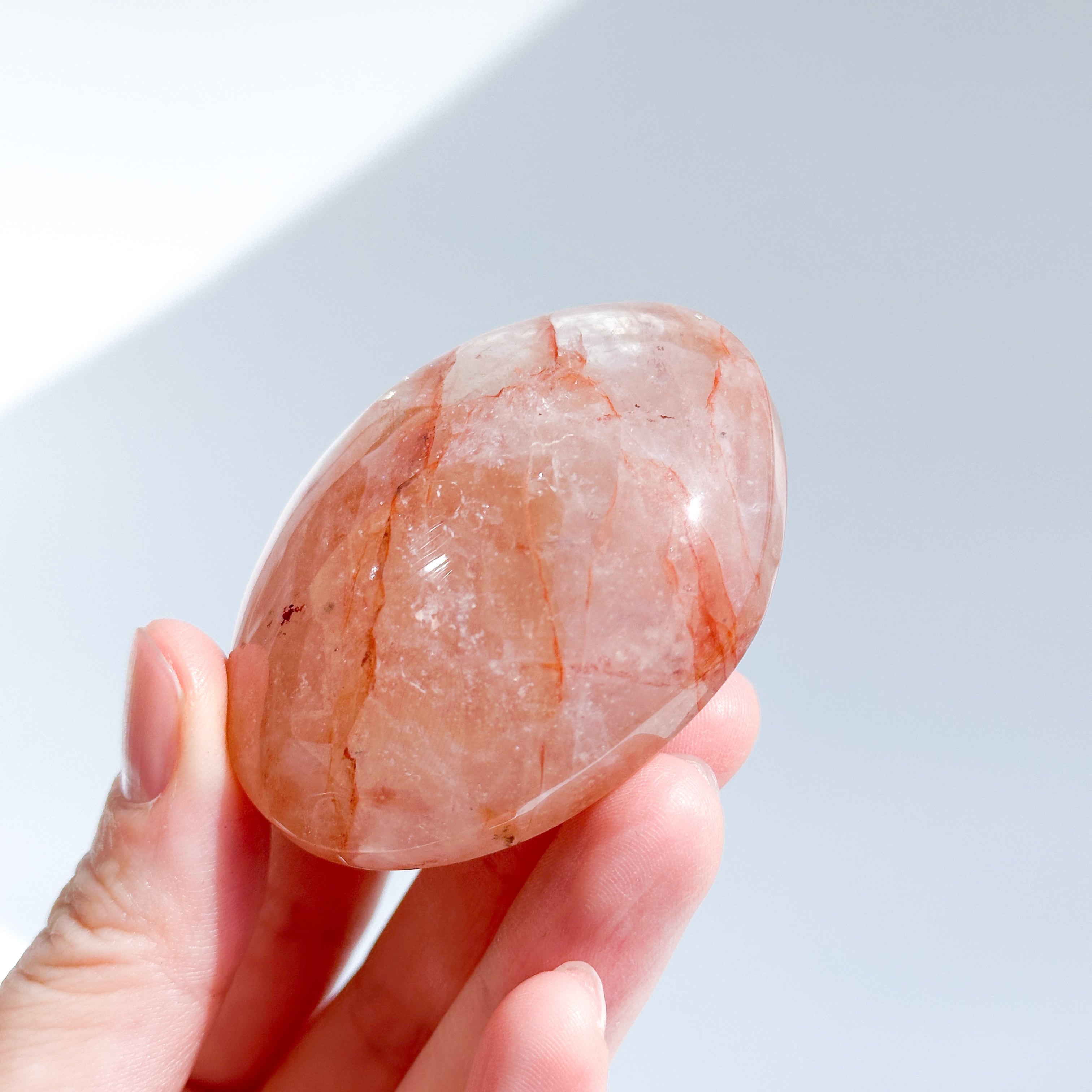 レッドヘマタイトクォーツ パームストーン33◇Red Hematite Quartz