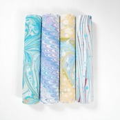 「流星群、光のベールを纏う墨流し」〜ピーコック×ドット柄〜セオアルファ