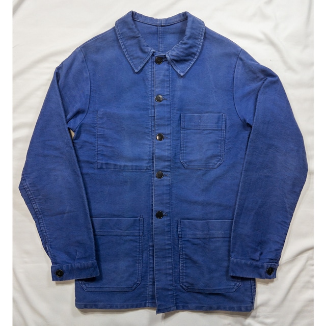 【1950-60s】"French Work" Blue Moleskin Work Jacket