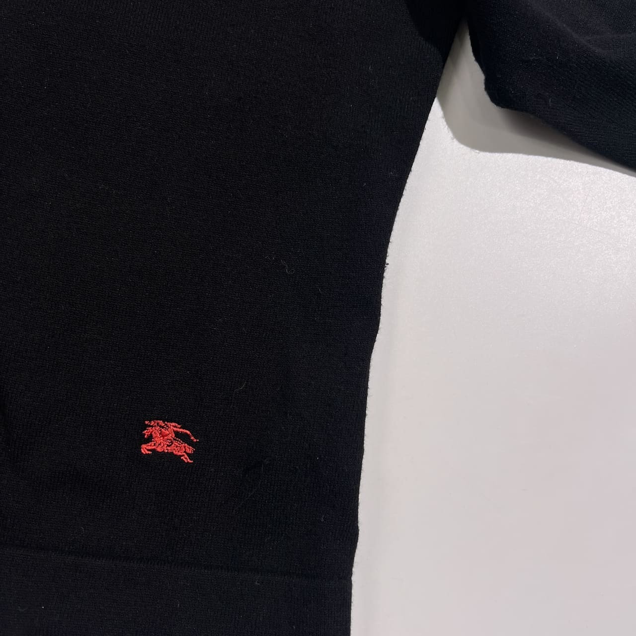 90s BURBERRY BLUE LABEL バーバリーブルーレーベル 七分袖 Vネック カーディガン サイズ 38 /ブラック系 レディース 三陽商会 ビンテージ