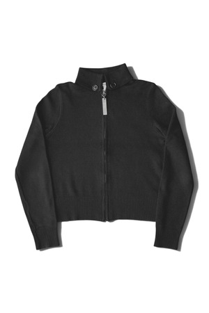 "DIRK BIKKEMBERGS" Black Color Cotton Acrylic Knit Zip-Up Blouson Made in BERGIUM