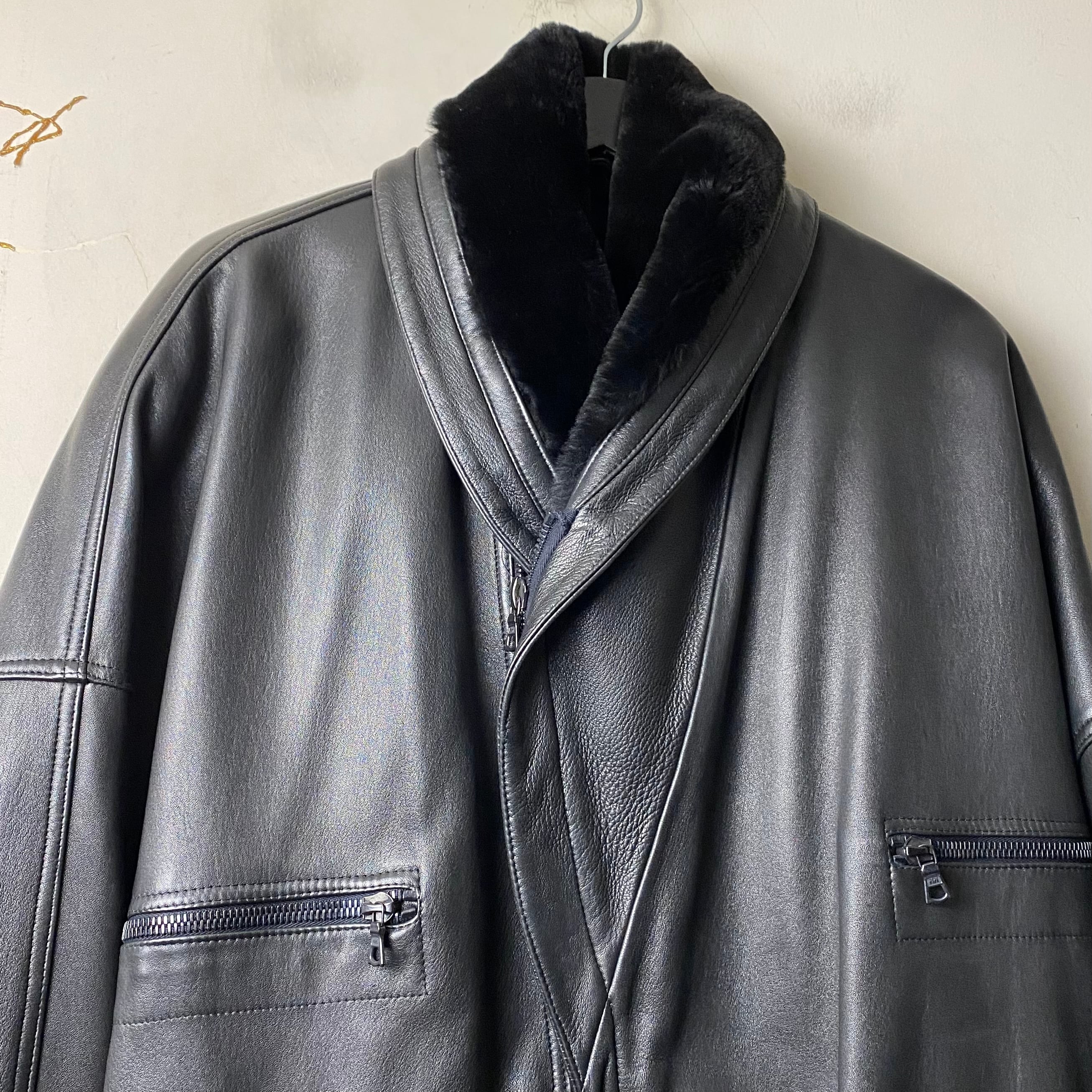 vintage GIANNI VERSACE leather riders coat | NOIR ONLINE
