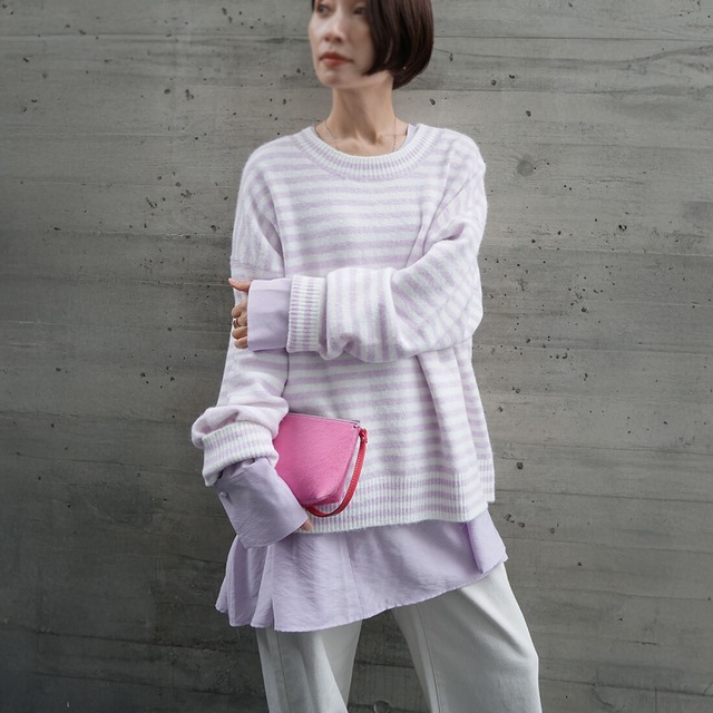 地柄ジャガードニット