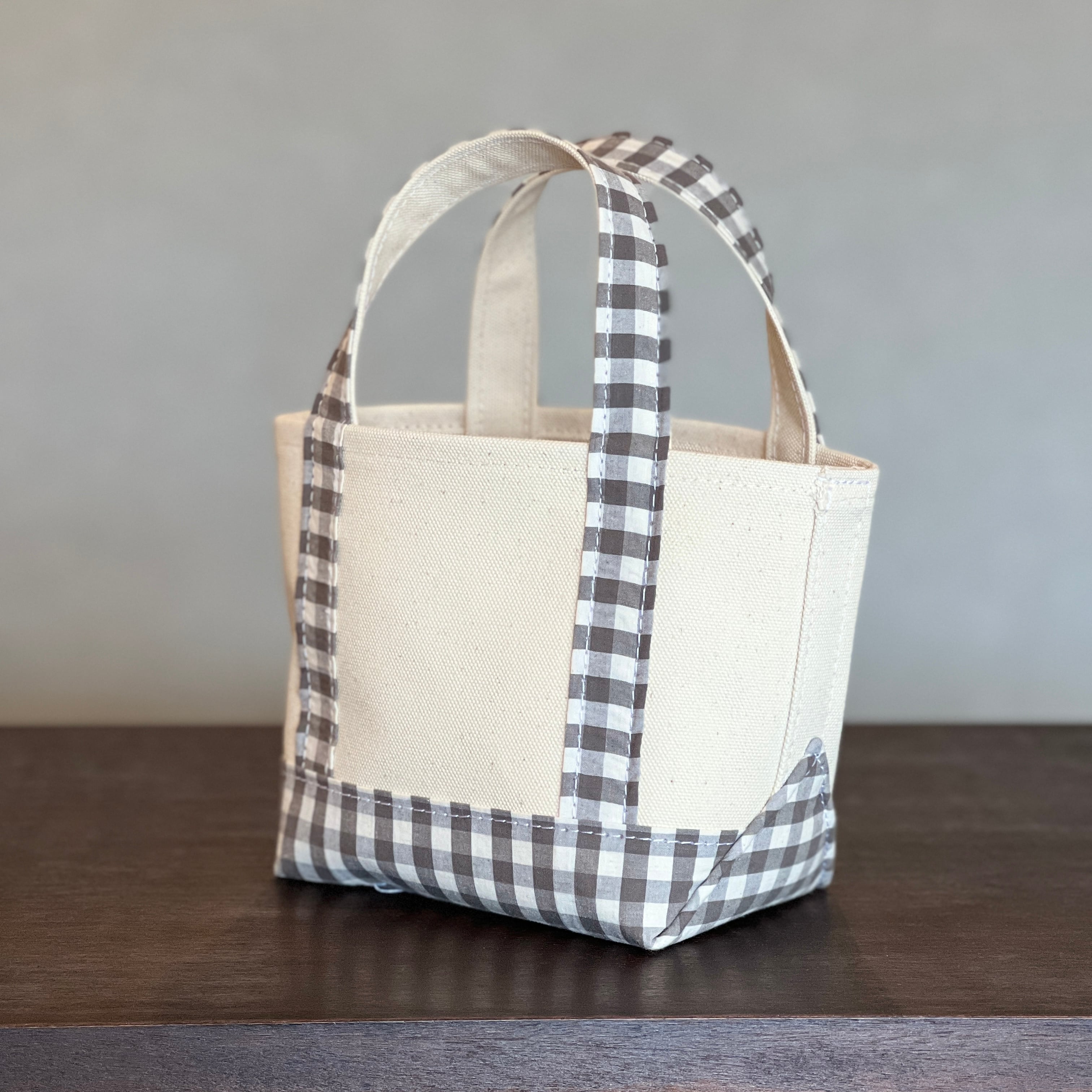 キャンバストートS │ 綿麻ギンガムチェック | CUSTOM BAG Milih