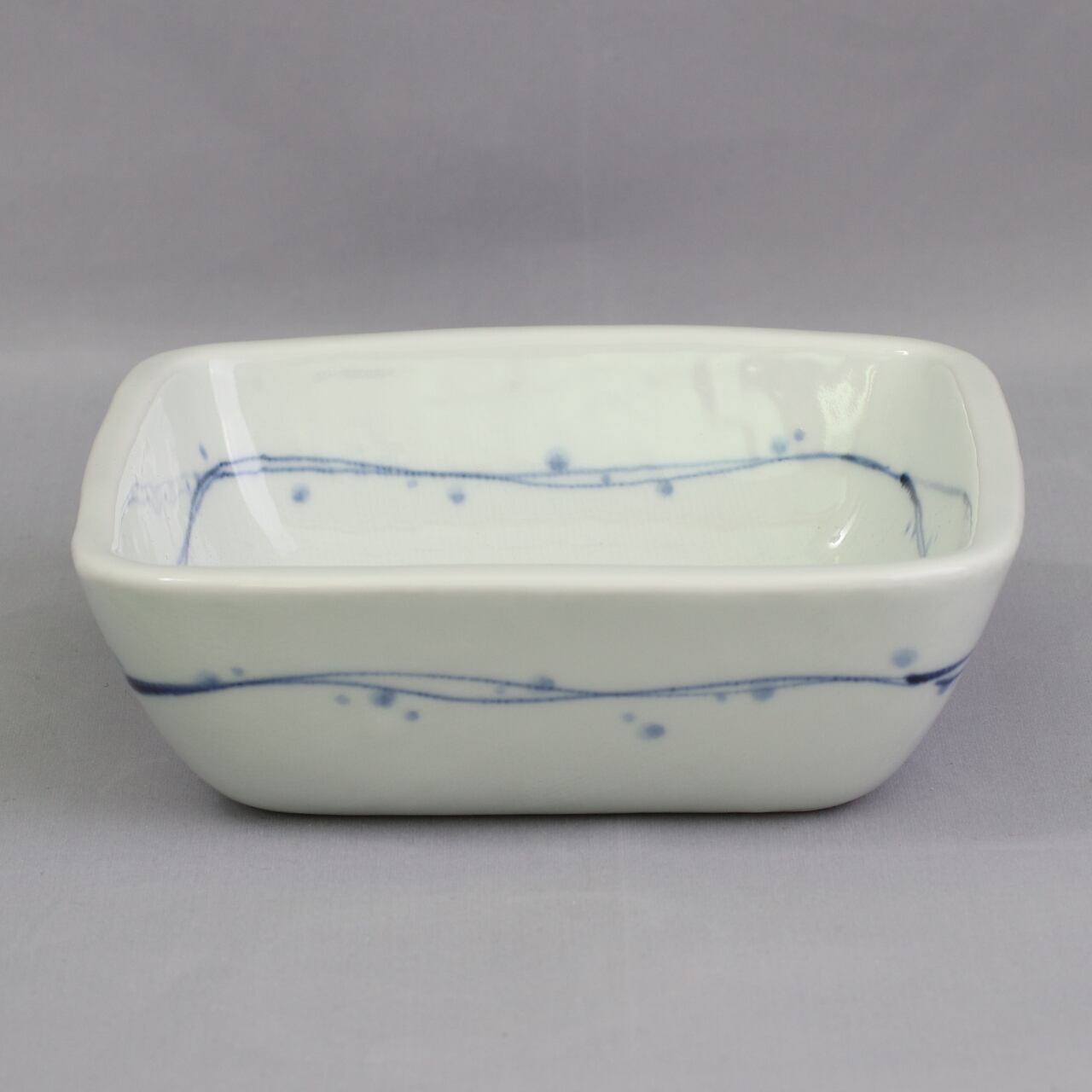 砥部焼 千山窯 さしみ鉢 小雪