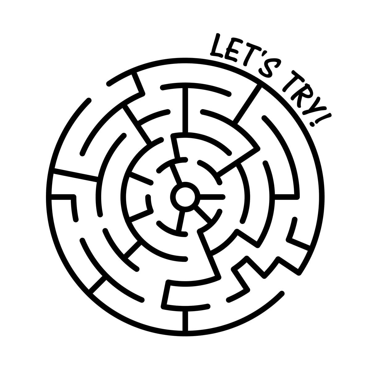 迷路で遊べるTシャツ 丸タイプ Tシャツ mz01 おもしろ Tシャツ ティーシャツ おもしろtシャツ