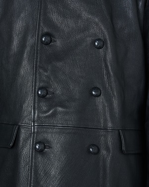 refomed "CCU LEATHER FORMAN COAT"〔BLACK〕"