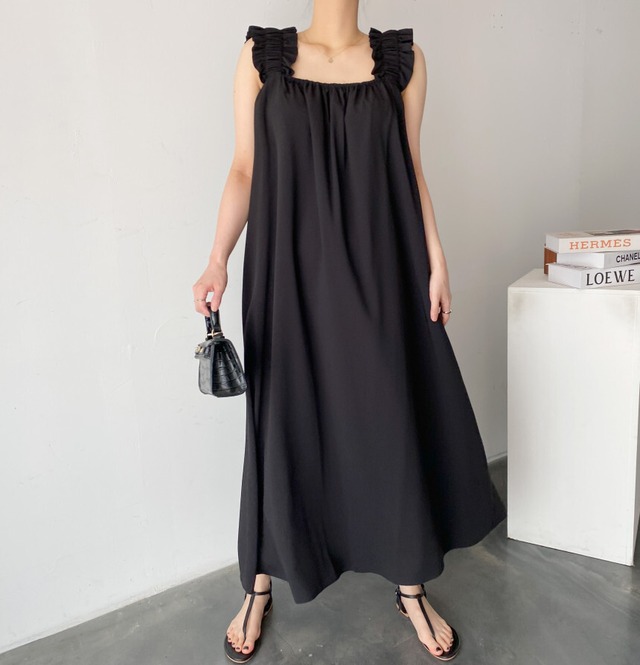 【再入荷】【即納】Shirring cami dress【LA23062304】