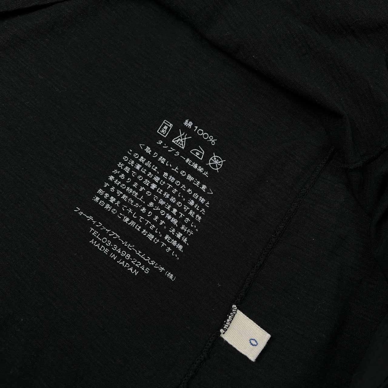 45R 45rpm フォーティファイブアール 半袖 Tシャツ ワンピース サイズ 0 /ブラック/日本製