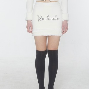 [ROCKCAKE] Script Miniskirt - White 正規品 韓国ブランド 韓国通販 韓国代行 韓国ファッション スカート