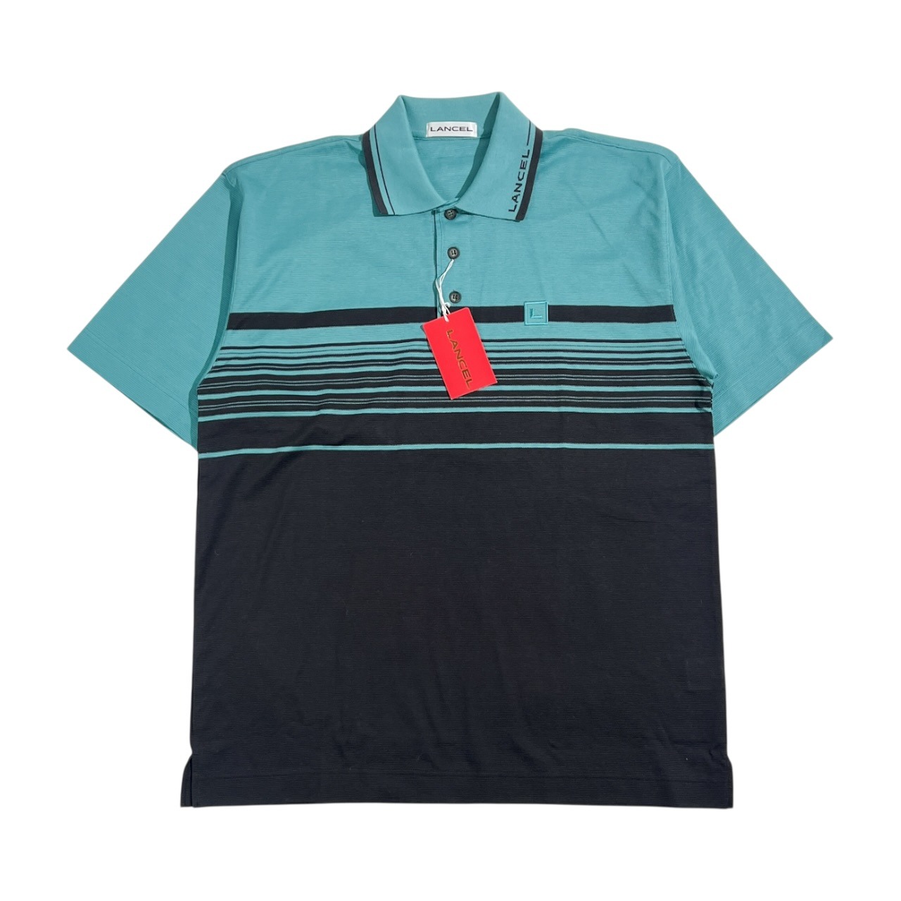 新品 タグ付き LANCEL ランセル ボーダー柄 半袖 ポロシャツ LA /バイカラー メンズ