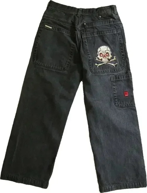 レディースカジュアルストレートジーンズ,ストリートy2k,新しいファッション,プリントパターン,原宿,ルーズジョーカー,ワイドレッグパンツ,ハイウエスト y2k ボトムス  T240901131410_17