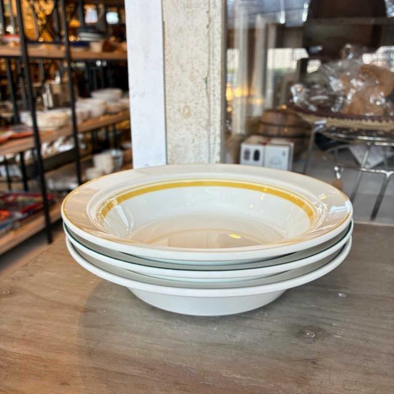 Countryside Soup bowl 19cm 3color　カントリーサイドスープボウル　全3色　イエロー　ネイビー　グリーン　中鉢　電子レンジ　食洗機　オーブン　