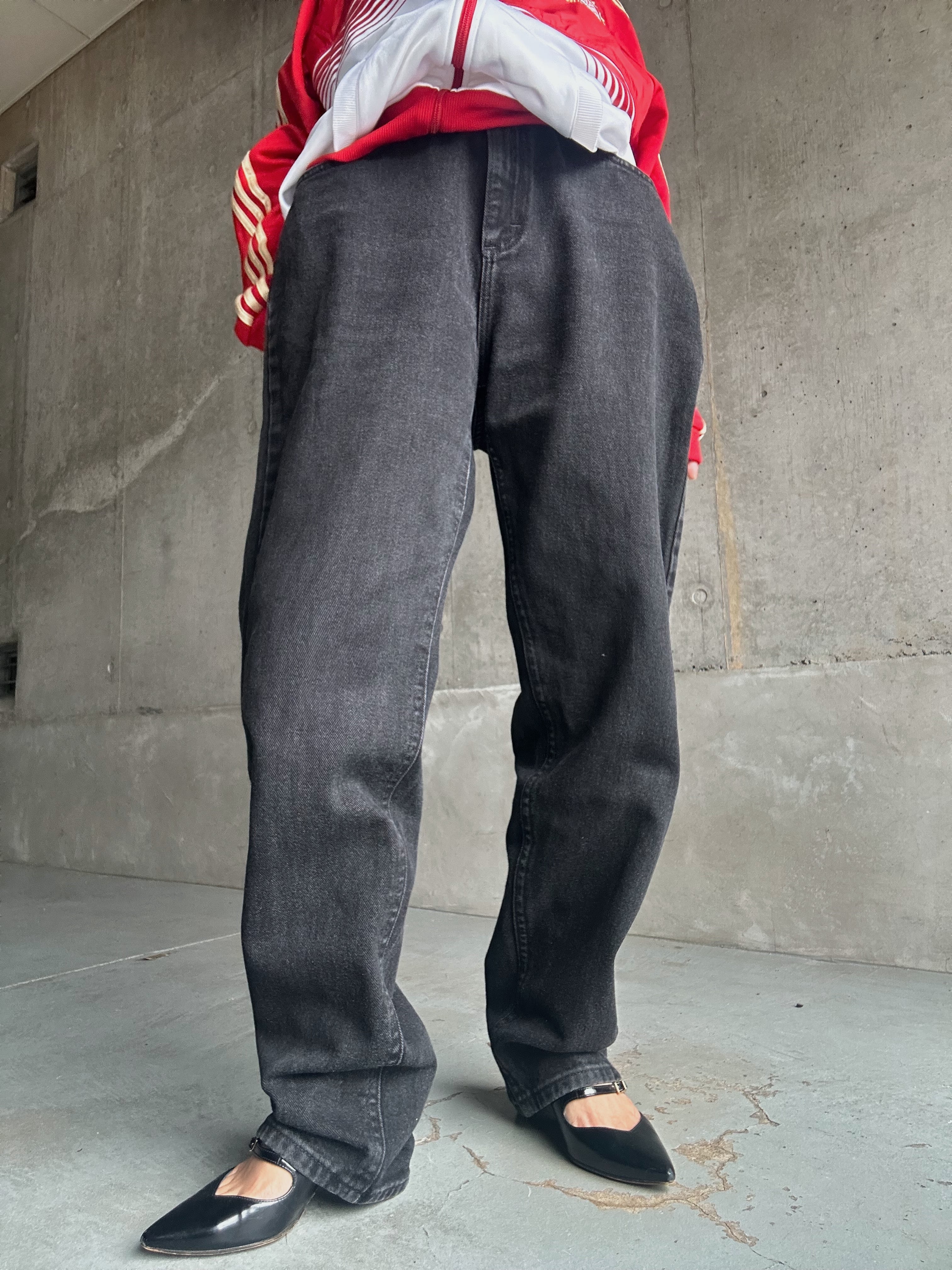 (PT895)90‘s Lee black denim