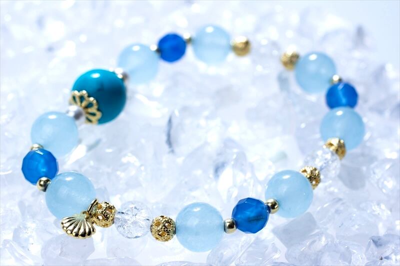 Blue sea【パワーストーンブレスレット 】 - 画像2
