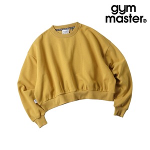 gym master ジムマスター 12oz ヘビー裏起毛 スウェット ボリュームスリーブ クルーネック ドロップショルダー レディース G833742 マスタード
