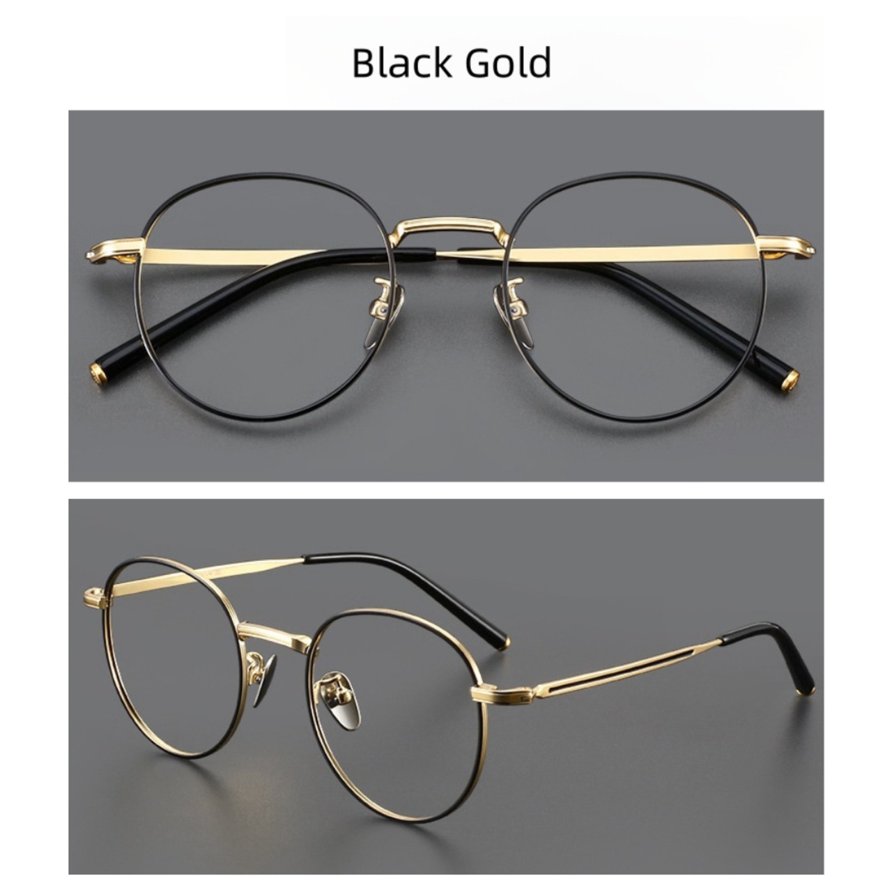 Titanium Slightly Oval Glasses -round- / チタン スライトリー オーバル メガネ -ラウンド-