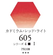 セヌリエWC 605カドミウムレッドライト 透明水彩絵具 チューブ10ml S4