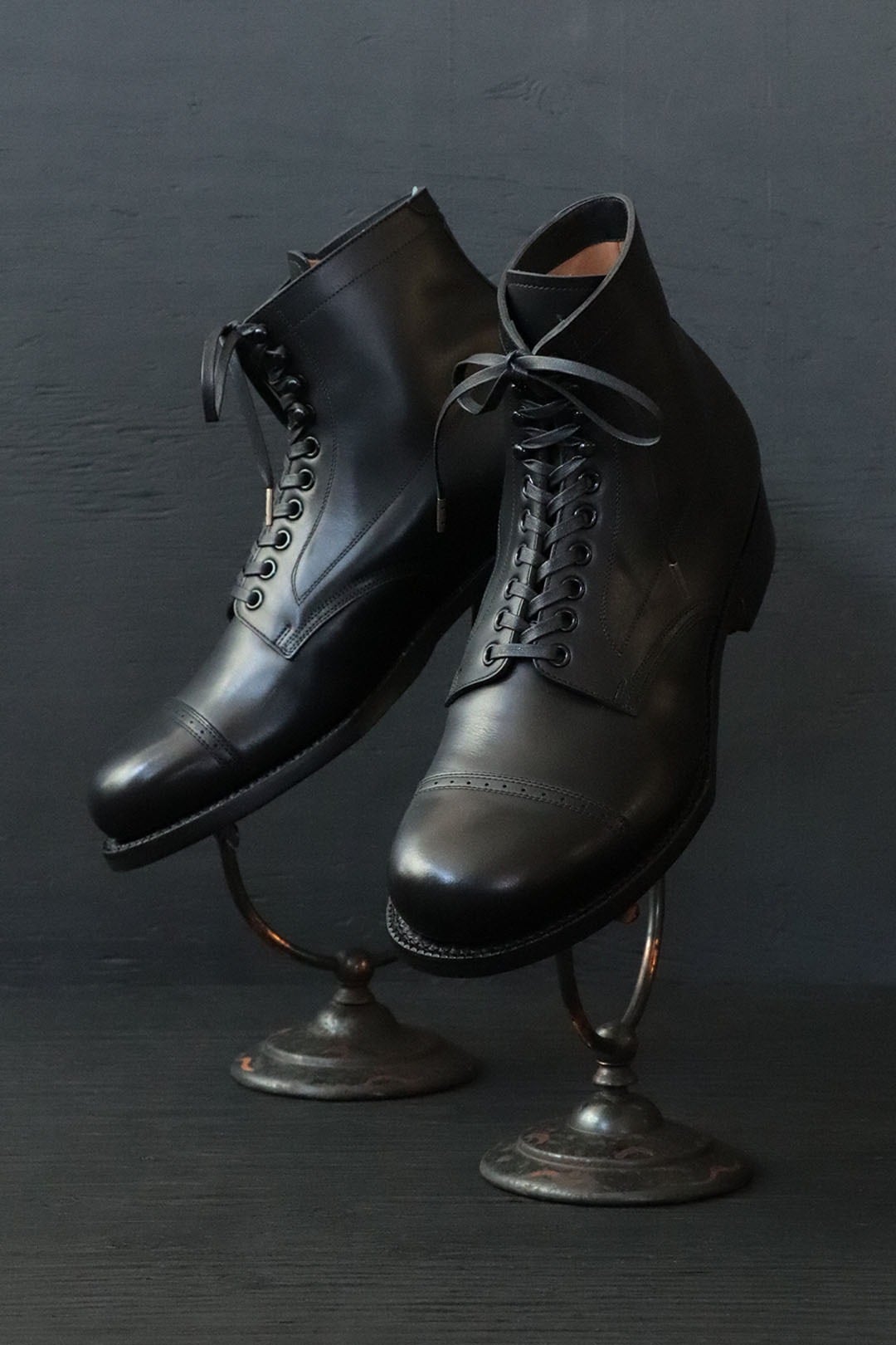 BLACK SIGN/ブラックサイン Army Last Mid Cut Dress w/ Separate Rubber / Black BSFF-15001BLKSOLE