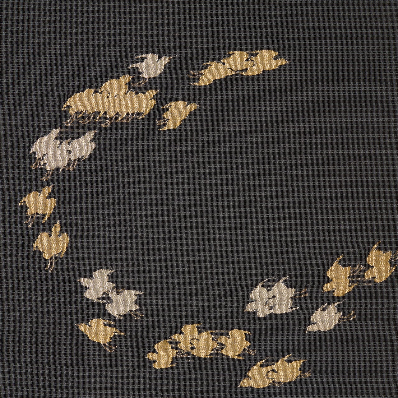 川島織物 千鳥の模様 絽綴れ 二部式名古屋帯中古   かわの屋