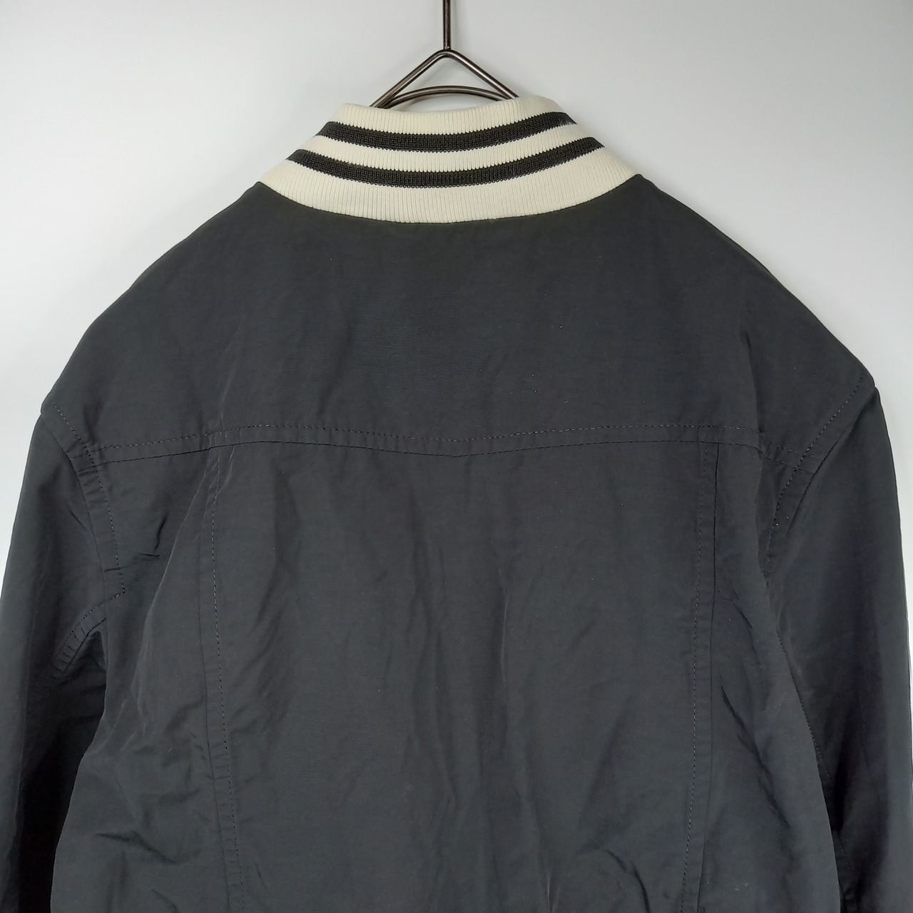 フレッドペリー　ナイロン　フライトジャケット　刺繍ロゴ　イタリア製　ユーロ古着