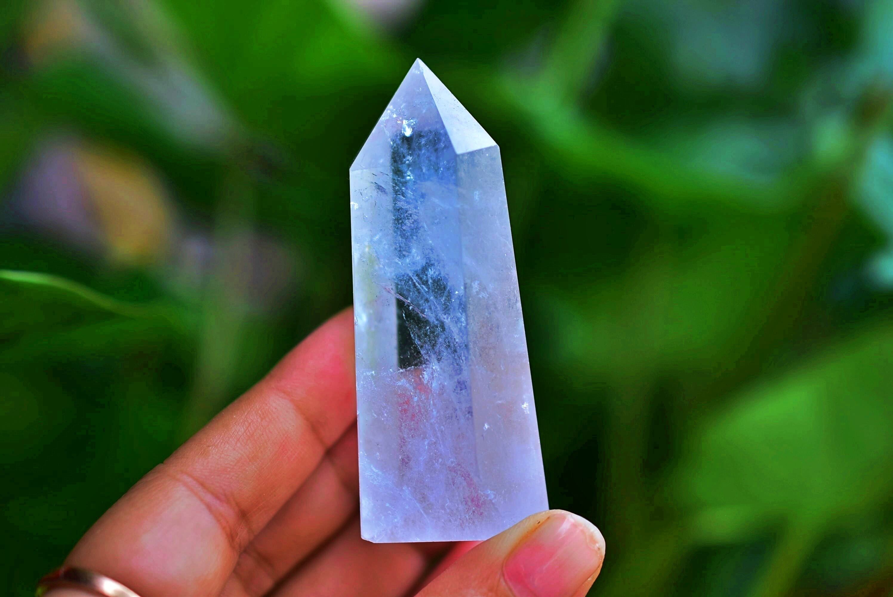 天使の梯子☆エンジェルラダーインクォーツポイント 原石s525 | Funky