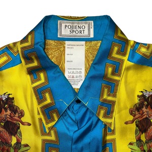 vintage POJIENO SPORT native pattern silk shirt