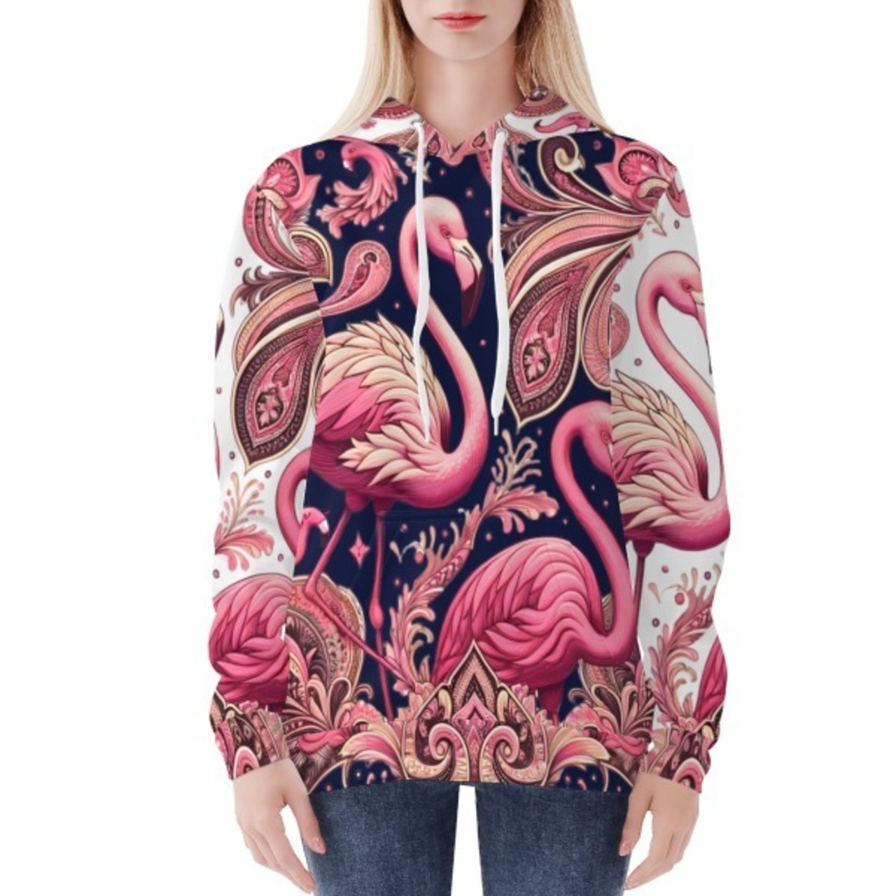 Women's All Over Print Hoodie Paisley 4627