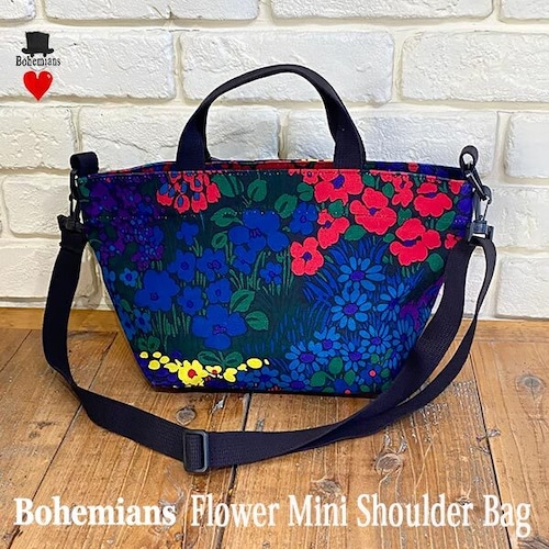 FLOWER MINI SHOULDER BAG フラワー ミニショルダーバッグ 2wayバッグ BOHEMIANS ボヘミアンズ 日本製