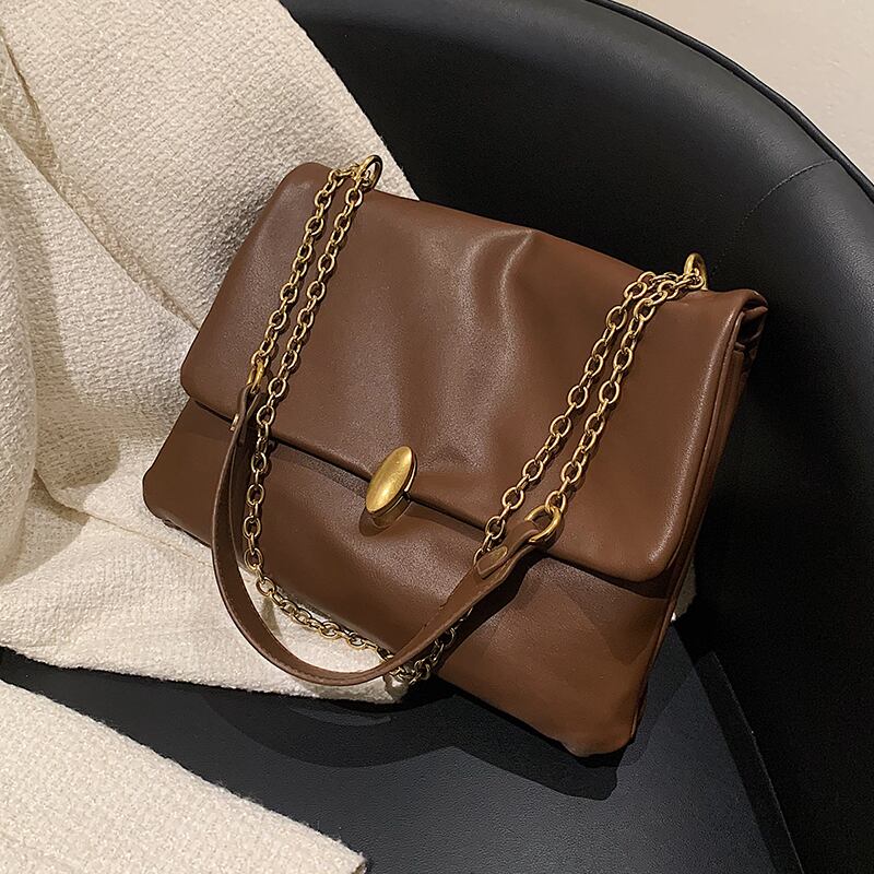 オータムウィンターチェーン 秋物 冬物 スクウェア ハンドバッグ メッセンジャーバッグ 手作りハンドバック97357871600