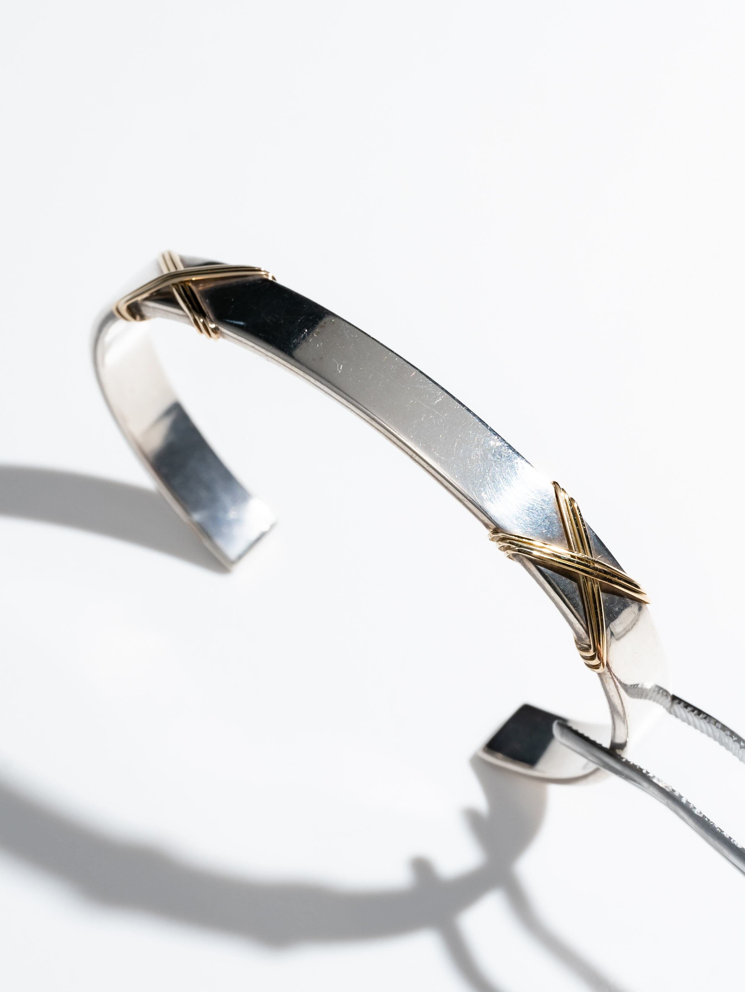 Vintage sterling silver designer's modern bracelet