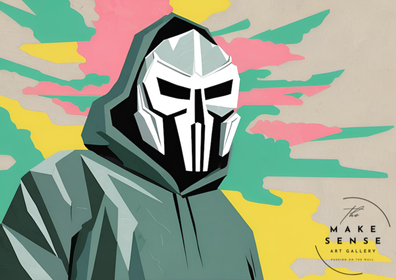 MF Doom｜伝説的MCへ敬意を込めたマスクアートポスター｜ストリート感あふれる存在感で部屋を格上げ｜A4ポスター