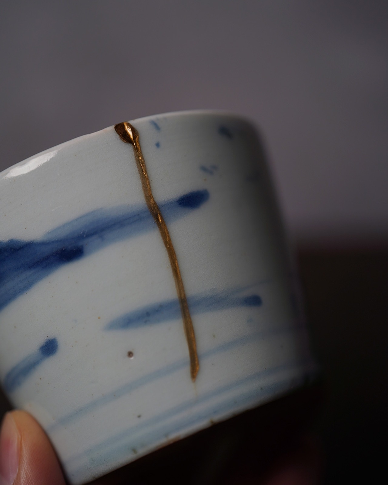 猪口　古伊万里　山水　/　江戸後期