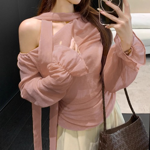 2色／キャンディスリーブ2wayリボントップス ・72807