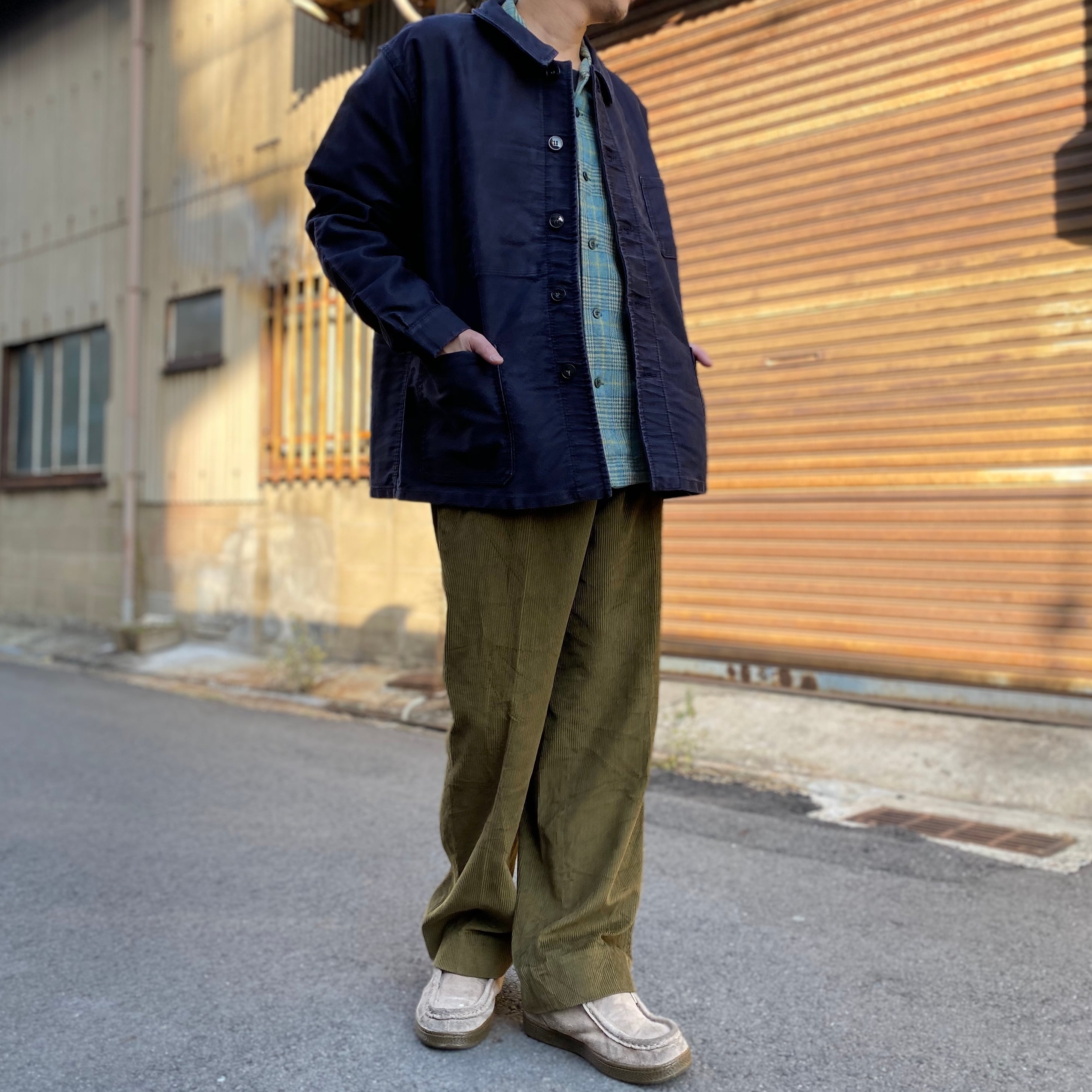 70年代 ビンテージ フランス製 Yve Saint Laurent Sports Wear イヴサンローラン コーデュロイパンツ カーキ オリーブグリーン メンズw31 70s ヴィンテージ 古着 コーデュロイパンツ Cave 古着屋 公式 古着通販サイト