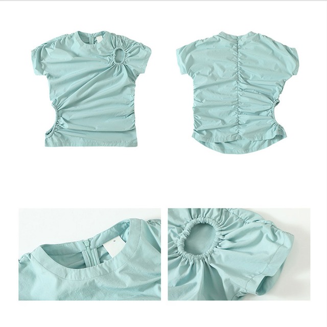Ocean cut out zip blouse A00162