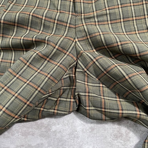 Vintage BALENCIAGA pleated plaid slacks 詳細写真7
