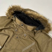 美品 ROUGH&ROAD ラフアンドロード 肩肘背中パット付き ライディング ジャケット コート バイクウェア XL /カーキベージュ系/メンズ/宗谷
