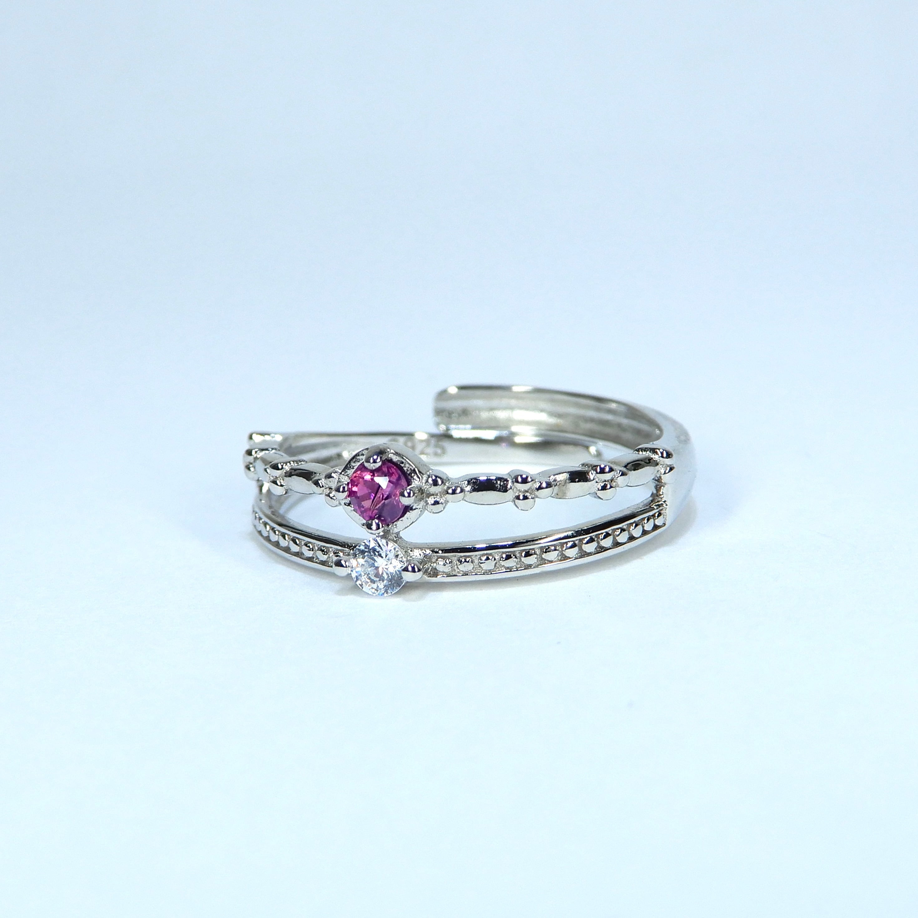 Futae Ring♦︎非加熱サファイア♦︎WGカラー