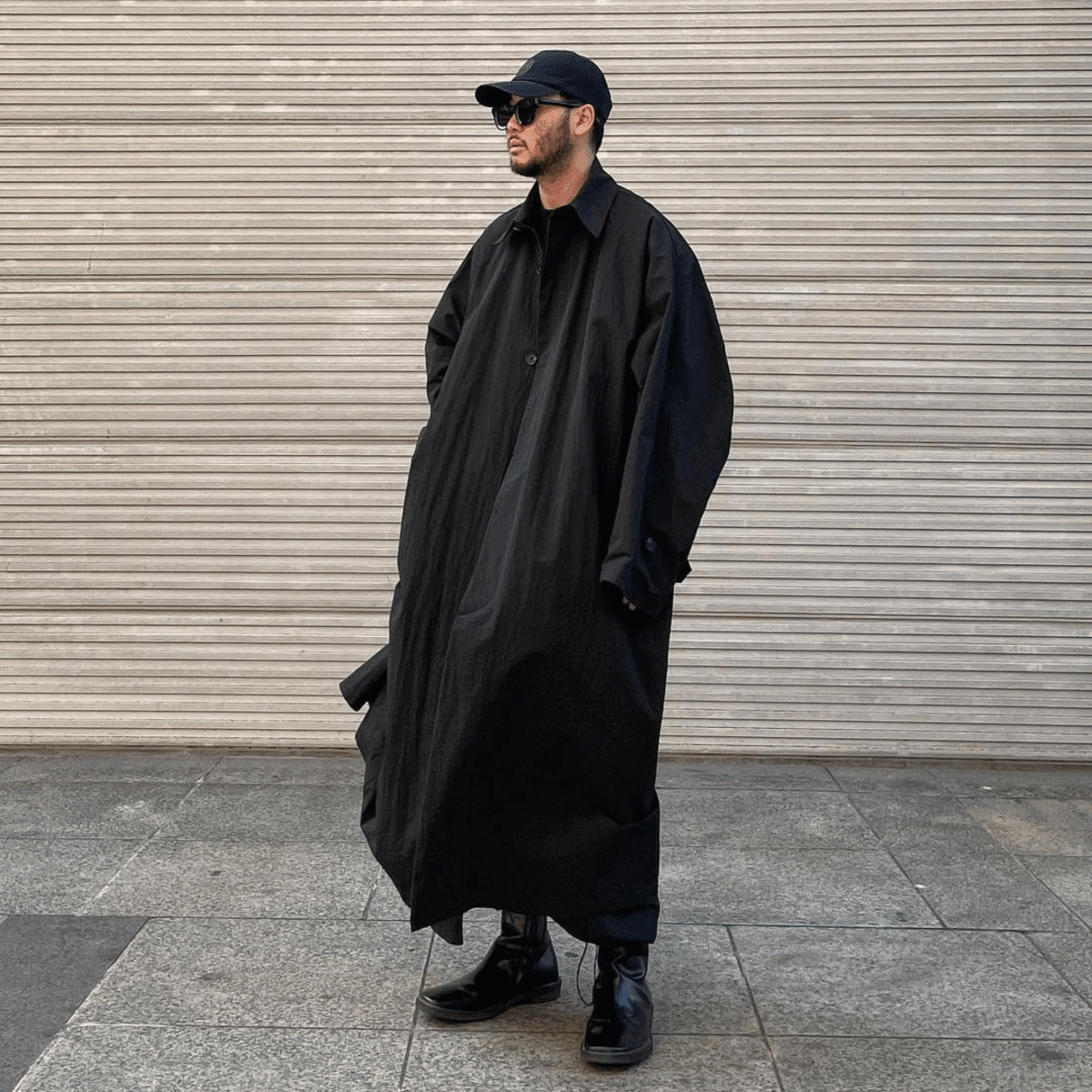 新品 JIAOLANDI ジャオランディ ロングコート XL 黒 フード付き JIAOLANDI簡単おしゃれなロング丈トレンチコート | mblueshop