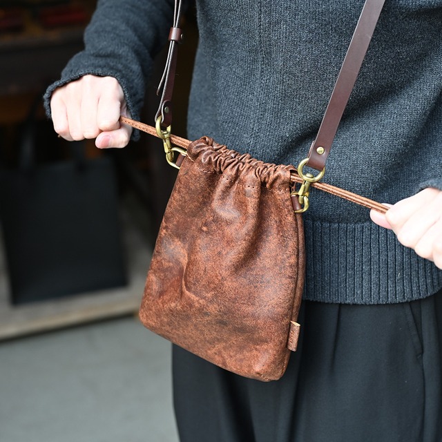 ドローストリングポーチ MD / ハバナ限定仕様