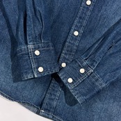 nano universe ナノユニバース ウエスタン デニムシャツ M/ネイビー系 レディース アメカジ